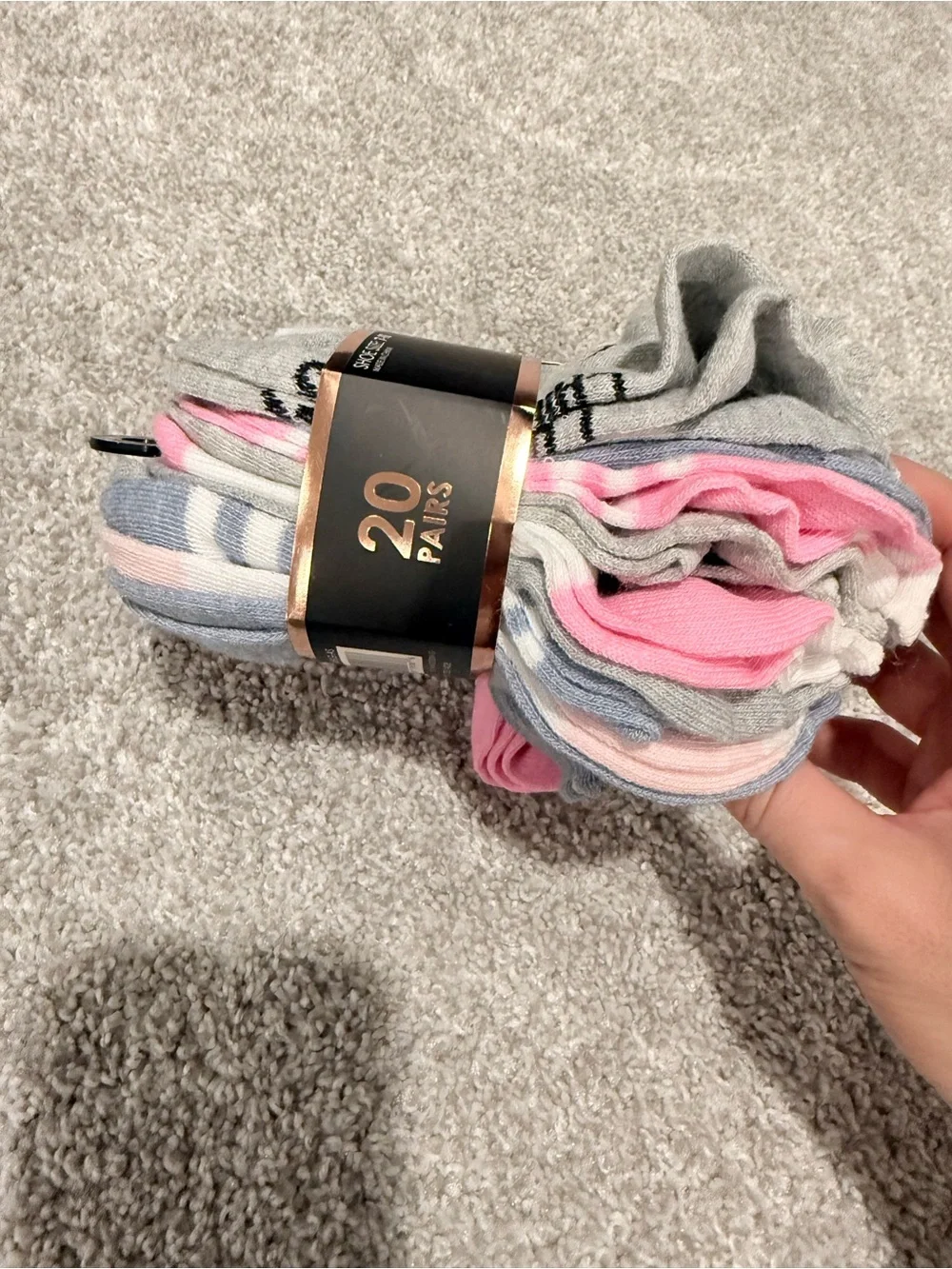 Nicole Miller New York Girls No Show Socks 20 pair